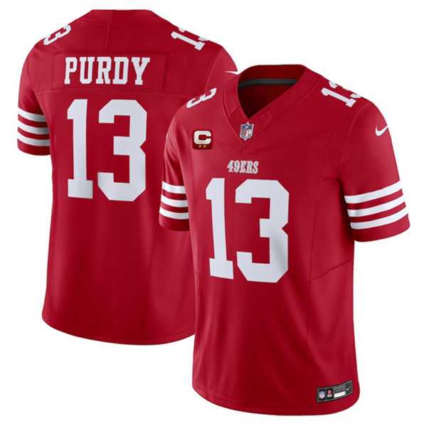 Men & Women & Youth San Francisco 49ers #13 Brock Purdy Red 2024 F.U.S.E. With 2-Star C Patch Vapor Untouchable Limited Stitched Jersey->san francisco 49ers->NFL Jersey